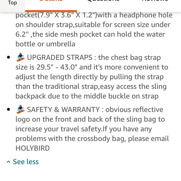 Holybird NWOT! Sling Backpack - Picture 12 of 15